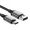 Gyorstöltő kábel Rocoren USB-A - USB-C Retro Series 1m 3A szürke (RCPBAT-RT0G)