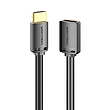 HDMI 2.0 dugasz-HDMI 2.0 aljzat hosszabbító kábel AHCBD 0,5 m, 4K 60 Hz, fekete