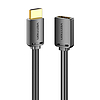 HDMI 2.0 dugasz-HDMI 2.0 aljzat kábelVention AHCBG 1,5 m, 4K 60 Hz, fekete