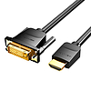 HDMI-DVI kábel 2 m-es Vention ABFBH fekete