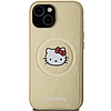 Hello Kitty bőr Kitty Head MagSafe tok iPhone 15-höz - arany