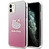 Hello Kitty IML Gradient Electrop Kitty fejtok iPhone 11 / Xr telefonhoz - rózsaszín