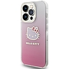 Hello Kitty IML Gradient Electrop Kitty Head tok iPhone 14 Pro-hoz - rózsaszín