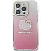 Hello Kitty IML Gradient Electrop Kitty Head tok iPhone 14 Pro-hoz - rózsaszín