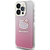 Hello Kitty IML Gradient Electrop Kitty Head tok iPhone 15 Pro-hoz - rózsaszín