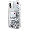 Hello Kitty Liquid Glitter Charms Kitty fejtok iPhone 11 / Xr telefonhoz - ezüst