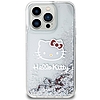 Hello Kitty Liquid Glitter Charms Kitty Head tok iPhone 13 Pro / 13 telefonhoz - ezüst