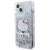 Hello Kitty Liquid Glitter Charms Kitty Head tok iPhone 14-hez - ezüst