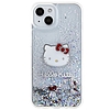 Hello Kitty Liquid Glitter Charms Kitty Head tok iPhone 14-hez - ezüst