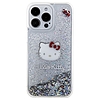 Hello Kitty Liquid Glitter Charms Kitty Head tok iPhone 15 Pro Max telefonhoz - ezüst