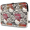 Hello Kitty PU fém logós tok 14"-os laptophoz - bézs