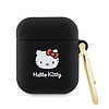 Hello Kitty szilikon 3D Kitty Head tok AirPods 1/2-hez - fekete