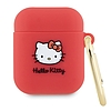 Hello Kitty szilikon 3D Kitty Head tok AirPods 1/2-hez - fukszia