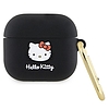 Hello Kitty szilikon 3D Kitty Head tok AirPods 3-hoz - fekete