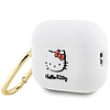 Hello Kitty szilikon 3D Kitty Head tok AirPods Pro 2-höz (2022/2023) - fehér