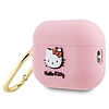 Hello Kitty szilikon 3D Kitty Head tok AirPods Pro 2-höz (2022/2023) - rózsaszín