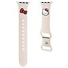 Hello Kitty szilikon Kitty fejpánt Apple Watch 38/40/41mm-hez - bézs