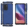 Honeycomb Case páncélburkolat TPU bumper Xiaomi Redmi K40 Pro+ / K40 Pro / K40 / Poco F3 kékhez