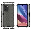 Honeycomb Case páncélburkolat TPU bumper Xiaomi Redmi K40 Pro+ / K40 Pro / K40 / Poco F3 fekete