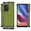 Honeycomb Case páncélburkolat TPU bumper Xiaomi Redmi K40 Pro+ / K40 Pro / K40 / Poco F3 zöldhöz