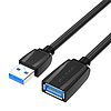 Hosszabbítókábel USB 3.0, apa USB-aljzat USB, szellőző 1 m, fekete (VAS-A45-B100)