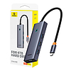 Hub 5 az 1 Baseus UltraJoy 5 portos 4xUSB 3.0, PD szürke (B00052801811-01)