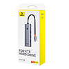 Hub 5 az 1 Baseus UltraJoy 5 portos 4xUSB 3.0, PD szürke (B00052801811-01)