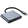 HUB Tech-Protect V1 3in1 USB-C - USB-A 3.0 / USB-C PD 100W / HDMI 4K 30Hz - szürke