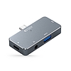 HUB Tech-Protect V6 4 az 1-ben USB-C - USB-A 3.0 / USB-C PD100W / HDMI / mini jack 3,5 mm - szürke