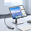 HUB Ugreen CM511 15597 5 az 1-ben USB-C - USB-C PD / HDMI / 3x USB-A 3.0 - szürke