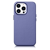 iCarer Case bőr borítás Valódi bőr tok iPhone 14 Pro Max Light Purple (WMI14220708-LP) telefonhoz (MagSafe kompatibilis)