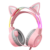 Játékos fejhallgató ONIKUMA X15Pro Pink Cat´s Ears (X15PROP with cat ear)