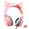 Játékos fejhallgató ONIKUMA X15Pro Pink Cat´s Ears (X15PROP with cat ear)