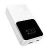 Joyroom JR-PBC07 20000mAh 30W mini power bank USB-C és Lightning kábelekkel - fehér