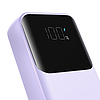 Joyroom JR-PBC07 20000mAh 30W mini power bank USB-C és Lightning kábelekkel - lila