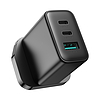 Joyroom JR-TCF10 gyorstöltő 2x USB-C USB-A 32W (UK csatlakozó) - fekete