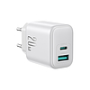 Joyroom JR-TCF21 hálózati töltő USB-C / USB-A 20W PD / QC 3.0 - fehér