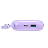 Joyroom powerbank 10000 mAh Jelly Series 22,5 W beépített USB C kábellel, lila (JR-L002)