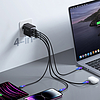 Joyroom töltő GaN 67W 4 portos (2x USB, 2x USB C) fekete (TCG02) + kábel USB C - USB C 100W 1,2m