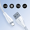 Joyroom USB kábel - micro USB 2.4A Surpass sorozat a gyors töltéshez és adatátvitelhez 2 m fehér (S-UM018A11)