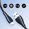 Joyroom USB kábel - micro USB 2.4A Surpass sorozat a gyors töltéshez és adatátvitelhez 2 m fekete (S-UM018A11)