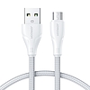 Joyroom USB kábel - micro USB 2.4A Surpass sorozat a gyors töltéshez és adatátvitelhez 0,25 m fehér (S-UM018A11)