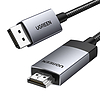 Kábel DisplayPort HDMI Ugreen DP119, 4K 60Hz, 3m czarny (25491)