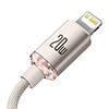 Kabel USB-C do iP Baseus Crystal Shine, 20W, 2m rózsa (CAJY001404)