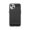 Karbon mintás rugalmas tok iPhone 15 Carbon Case-hez - fekete