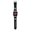 Karl Lagerfeld 3D gumi Karl&Choupette Heads szíj Apple Watchhoz 38/40/41mm - fekete