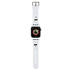 Karl Lagerfeld 3D gumi Karl&Choupette Heads szíj Apple Watchhoz 42/44/45/49mm - fehér