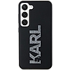 Karl Lagerfeld 3D Rubber Glitter Logo tok Samsung Galaxy S23-hoz - fekete