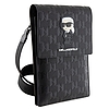 Karl Lagerfeld Case KLWBSAKHPKK kézitáska - fekete Saffiano Monogram Ikonik