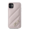 Karl Lagerfeld Diagonal Quilted Script tok iPhone 11 / Xr telefonhoz - rózsaszín